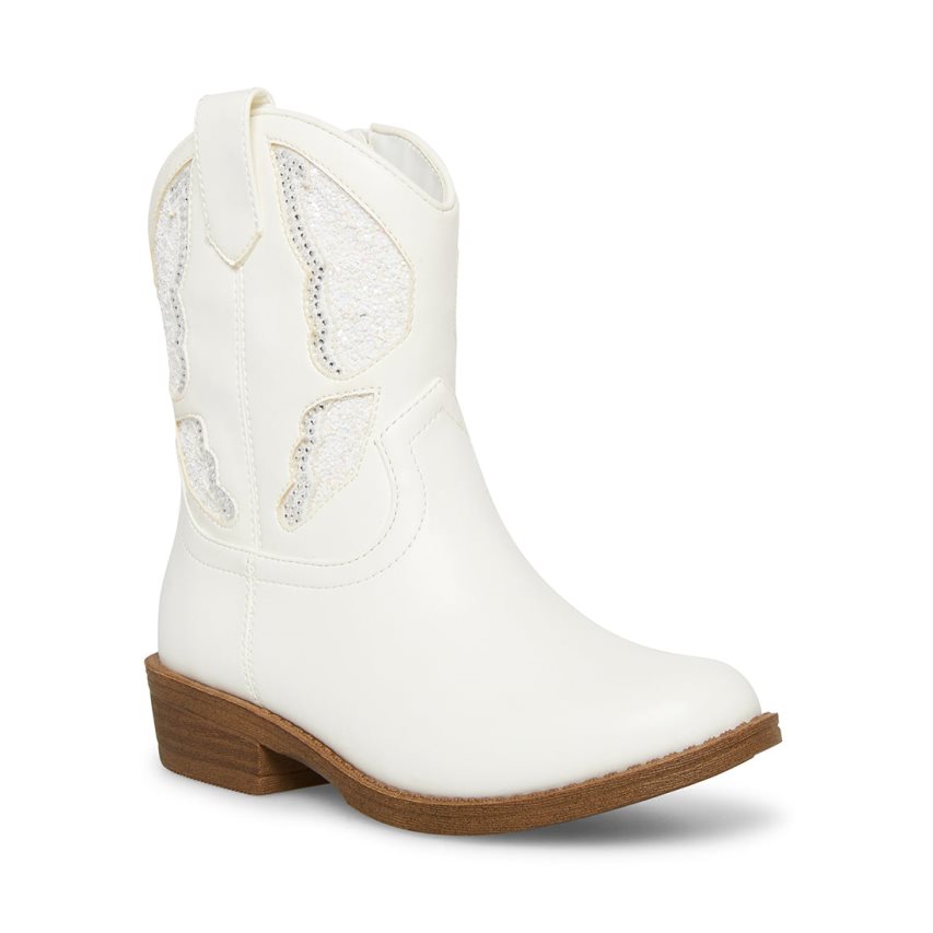 White Steve Madden Jhayward Kids' Ankle Boots | PH 5728WU16